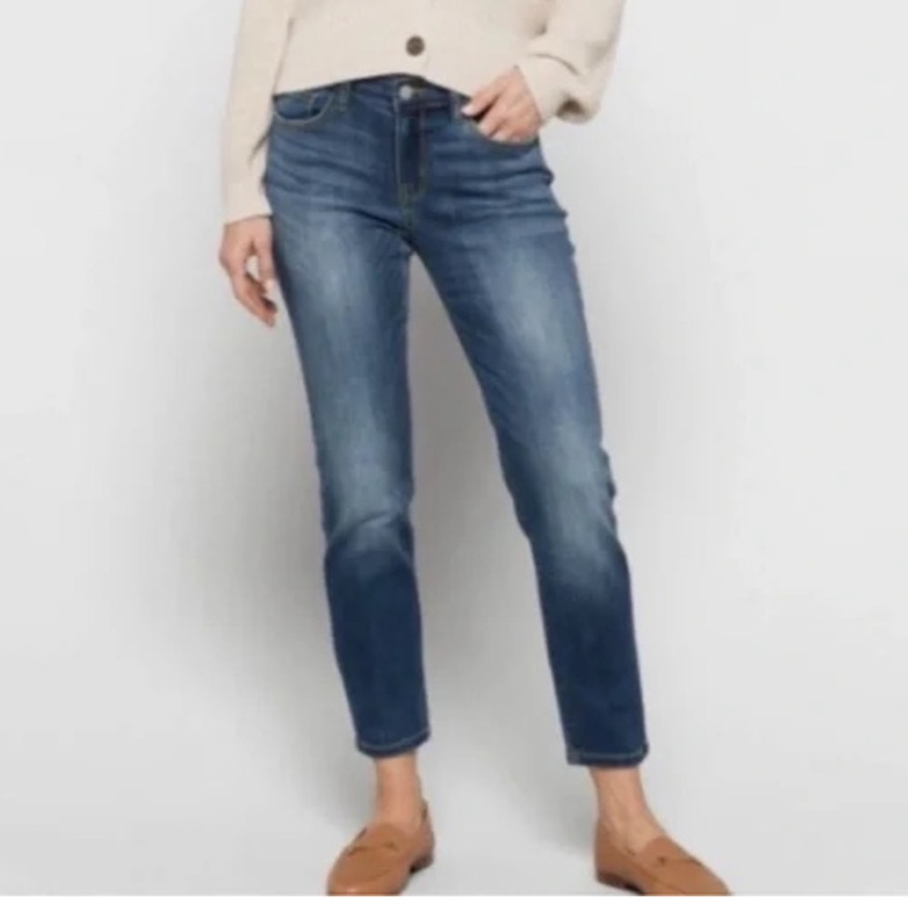 Judy Blue JB82103MD Relaxed Fit Girlfriend‎ Ankle Crop Denim Jeans Size 15/32
